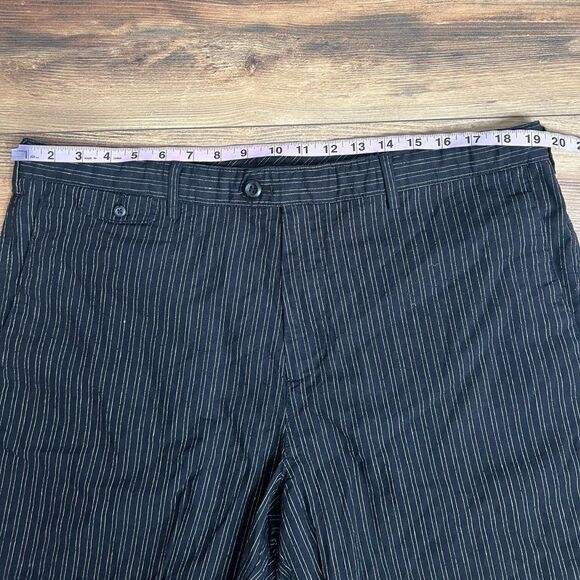 Banana Republic Factory linen blend stripe shorts size 38 black preppy travel - Picture 5 of 8